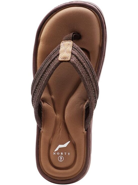 Men\'s Dark Brown Memory Foam Foot Bed Comfort Casual Sandal Slip On Shoes